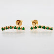 Topos Estella Curva Esmeraldas 19pts 1.4gr / 1/2 in / Oro Amarillo 18K *
