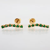 Topos Estella Curva Esmeraldas 19pts 1.4gr / 1/2 in / Oro Amarillo 18K *