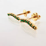 Topos Estella Curva Esmeraldas 19pts 1.4gr / 1/2 in / Oro Amarillo 18K *