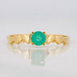Anillo Corazones Esmeralda 22pts 1.35g / T7 Oro Amarillo 18K