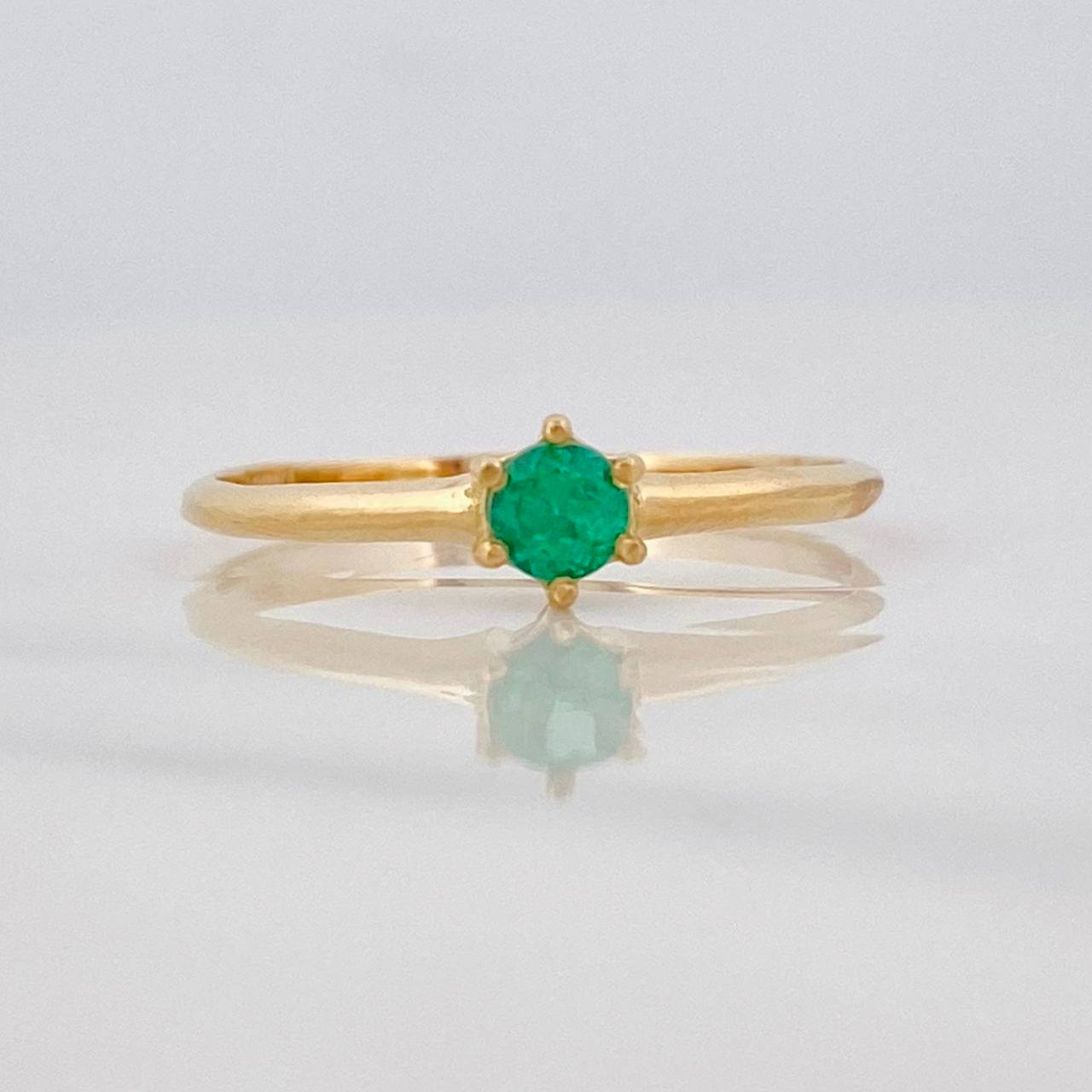 Anillo Solitario Esmeralda 16pts 1.4g / T6 1/2 Oro Amarillo 18K