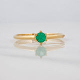 Anillo Solitario Esmeralda 16pts 1.4g / T6 1/2 Oro Amarillo 18K