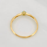 Solitaire Ring Emerald 8pts 1g / T7 Yellow Gold 18K