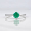 Anillo Solitario Esmeralda 50pts 1.35g / T6 1/2 Oro Blanco 18K