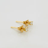 Topos Cuatro Garras 0.8 g / in / 2.76 mm Oro Amarillo 18K