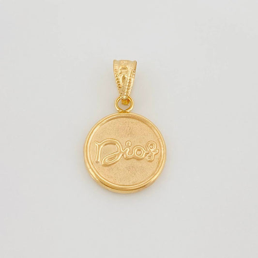 Dije Dios 0.85 g / 3/4 in Oro Amarillo 18K