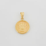 Dije Corona 1.25 g / 1 in Oro Amarillo 18K