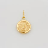 Dije Corona 0.9 g / 3/4 in Oro Amarillo 18K