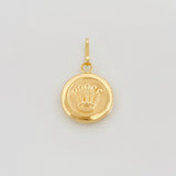 Dije Corona 0.85g / 3/4 in Oro Amarillo 18K