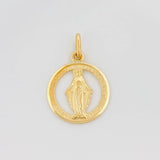 Pendant Miraculous Virgin 1.85 g / 1 in Yellow Gold 18K