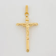 Pendant Cross Christ Flat Tips 1.2 g / 1 1/2 in 18K Yellow Gold