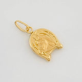Horse Shoe Pendant 0.65 g / 3/4 in 18K Yellow Gold