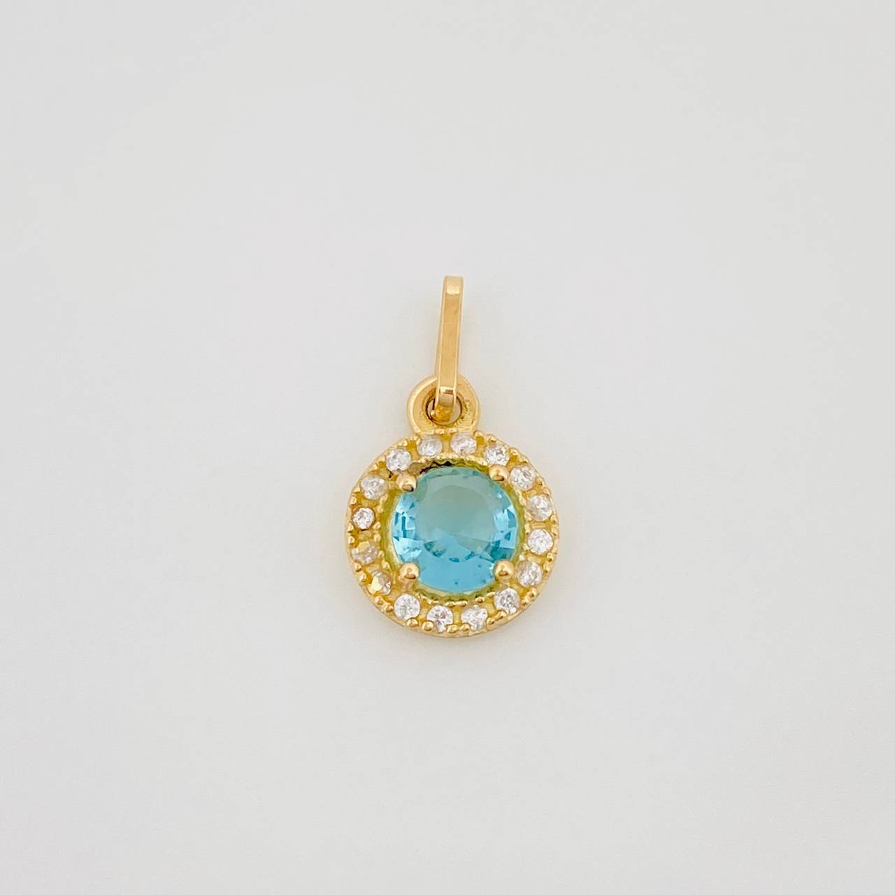 Dije Halo Circulo 1.6 g / 3/4 in Oro Amarillo 18K