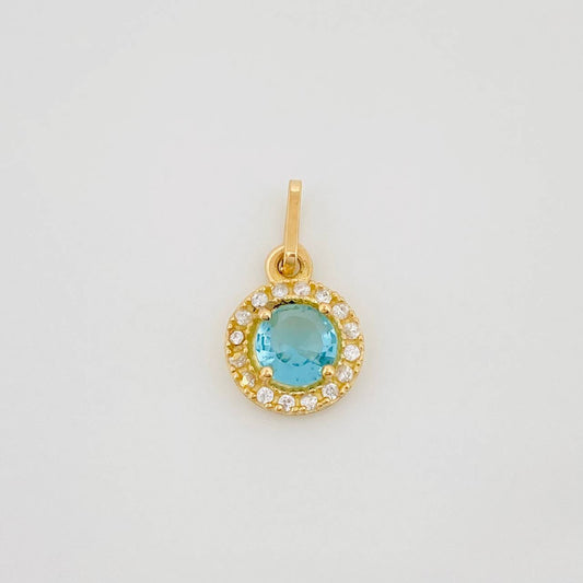 Dije Halo Circulo 1.6 g / 3/4 in Oro Amarillo 18K