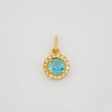 Dije Halo Circulo 1.6 g / 3/4 in Oro Amarillo 18K