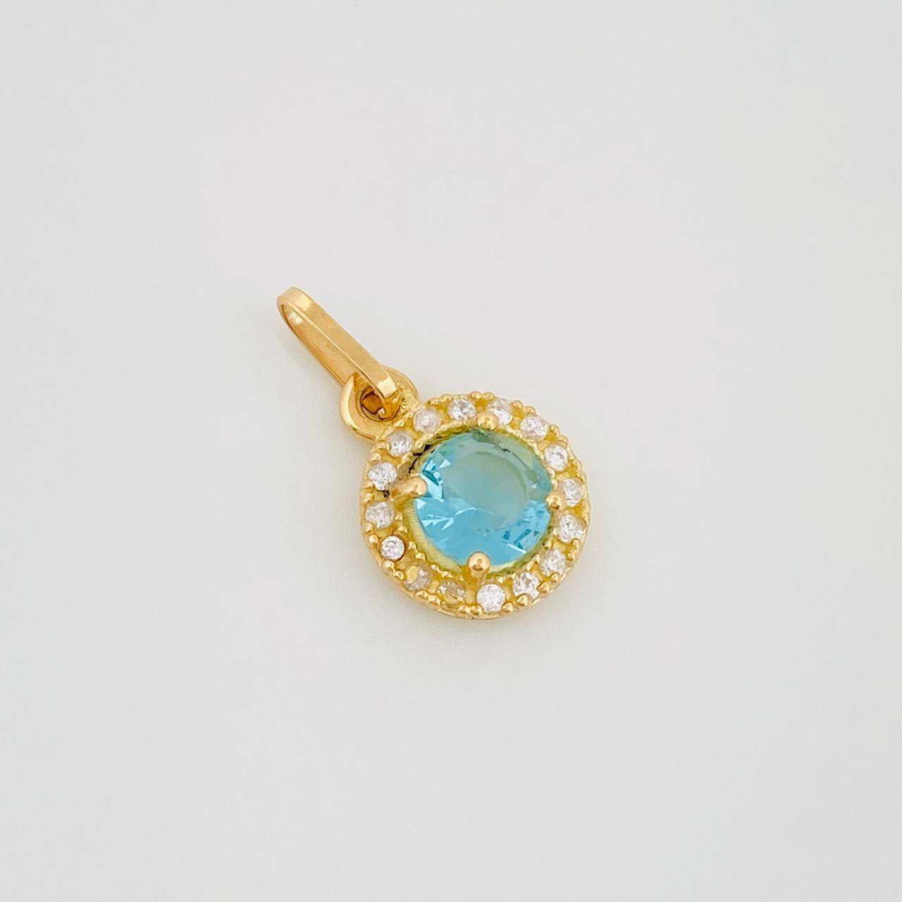Dije Halo Circulo 1.6 g / 3/4 in Oro Amarillo 18K