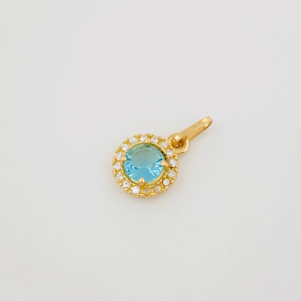 Dije Halo Circulo 1.6 g / 3/4 in Oro Amarillo 18K