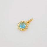 Dije Halo Circulo 1.6 g / 3/4 in Oro Amarillo 18K