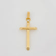 Pendant Flat-Tipped Cross 0.9 g / 1 1/4 in 18K Yellow Gold