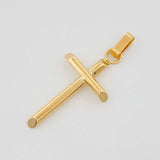 Pendant Flat-Tipped Cross 0.9 g / 1 1/4 in 18K Yellow Gold