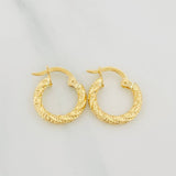 Hoop Earrings Lizy 1.1 g / 1/2 in 18K Yellow Gold