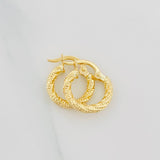 Hoop Earrings Lizy 1.1 g / 1/2 in 18K Yellow Gold