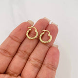 Hoop Earrings Lizy 1.1 g / 1/2 in 18K Yellow Gold
