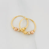 Candongas Trio 1.15 g / 1.6 cm Tres Oros 18K
