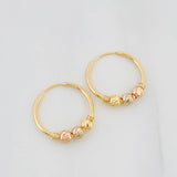Candongas Trio 1.15 g / 1.6 cm Tres Oros 18K
