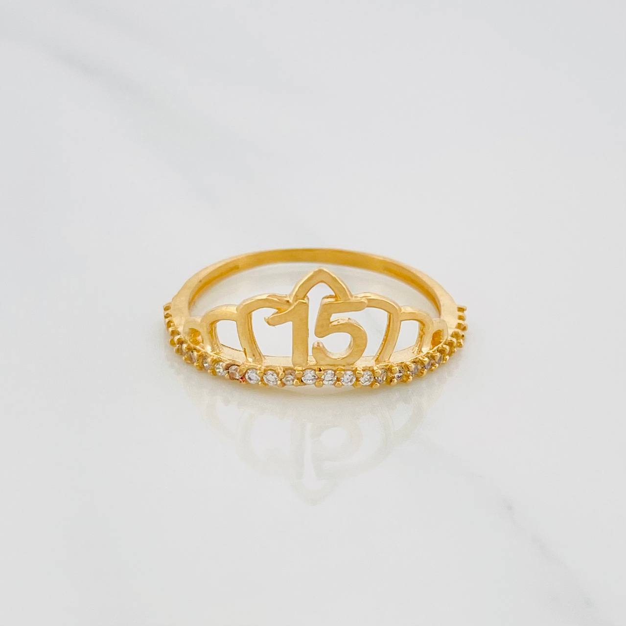 Crown Ring 15'S 1.85 g / T7 Yellow Gold 18K