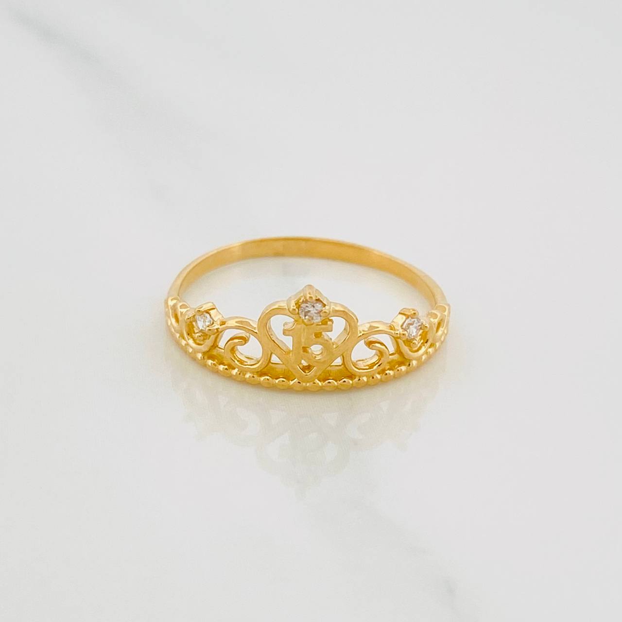 Crown Ring 15'S 1.65 g / T6 1/4 Yellow Gold 18K