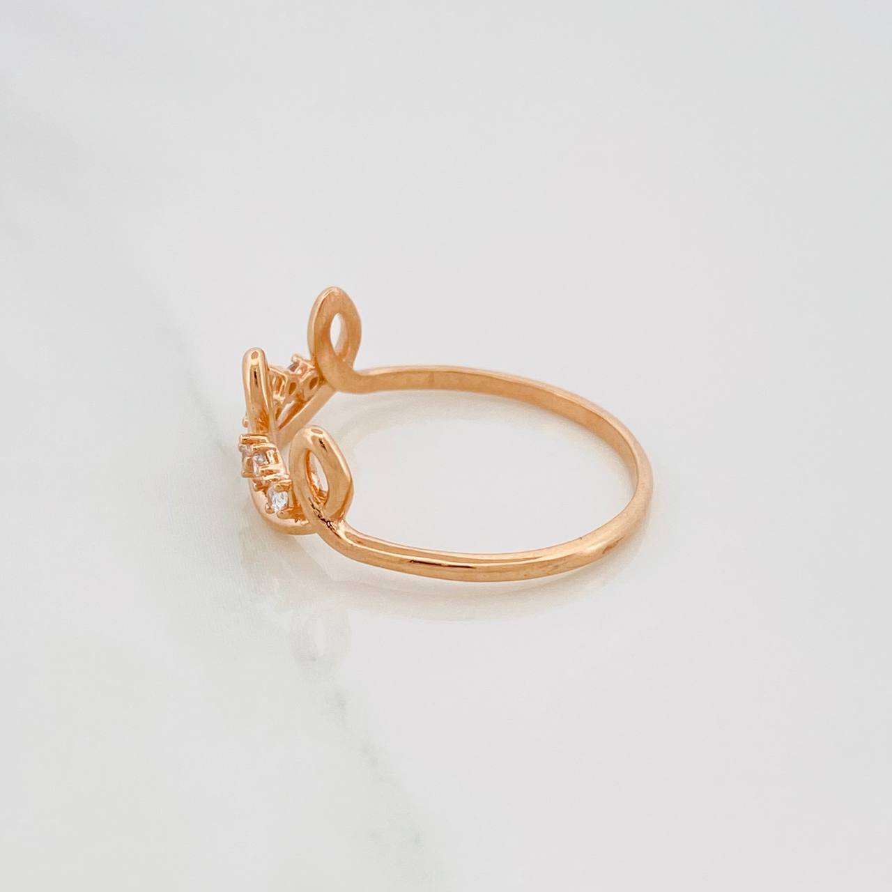 Wavy Line Crown Ring 1.8 g / Size 7 1/4 18K Rose Gold
