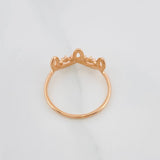 Wavy Line Crown Ring 1.8 g / Size 7 1/4 18K Rose Gold
