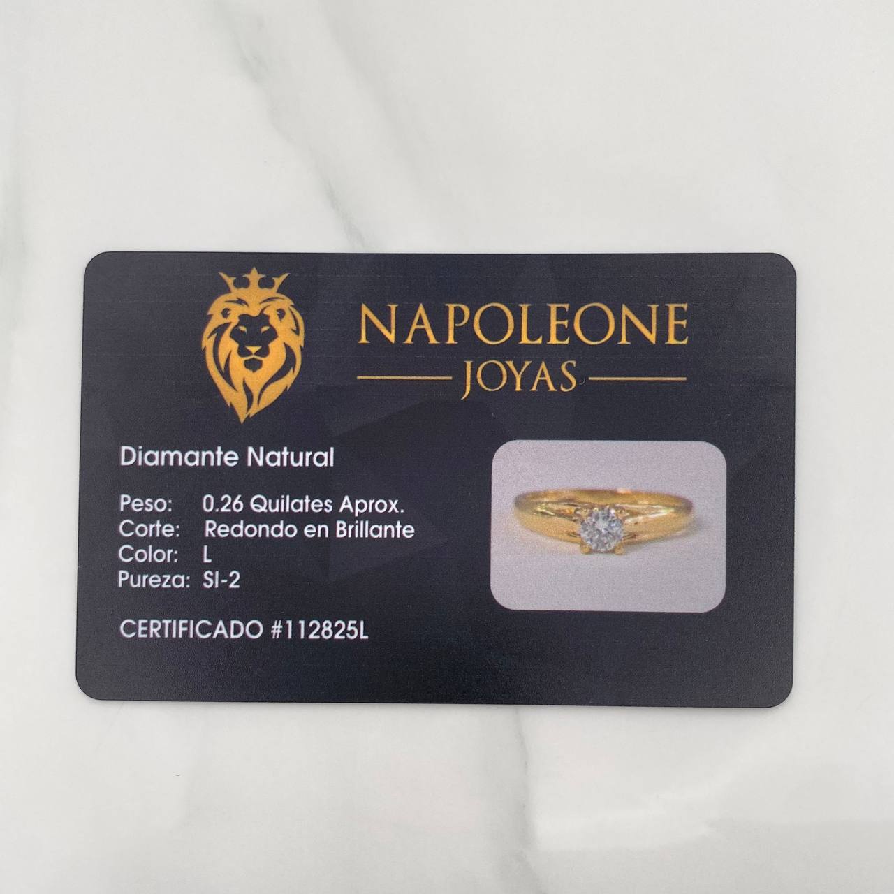 Solitaire Ring Diamonds 26Pts 2.25 g / T7 Yellow Gold 18K