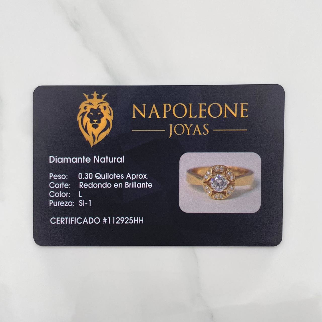Solitaire Ring Diamonds 38Pts 2.85 g / T6 3/4 Yellow Gold 18K