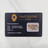 Solitaire Ring Diamonds 38Pts 2.85 g / T6 3/4 Yellow Gold 18K