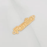 Herraje Placa Familia 0.7 g / 1 1/4 in Oro Amarillo 18K