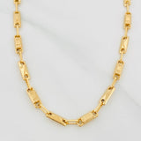 Cadena Rustica Barril Rombo 10.3 g / 24 1/4 in / 3.6 mm Oro Amarillo 18K