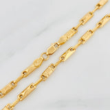 Cadena Rustica Barril Rombo 10.3 g / 24 1/4 in / 3.6 mm Oro Amarillo 18K
