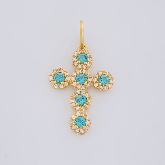 Pendant Thick Cross 1.85g / 1 in Yellow Gold 18K