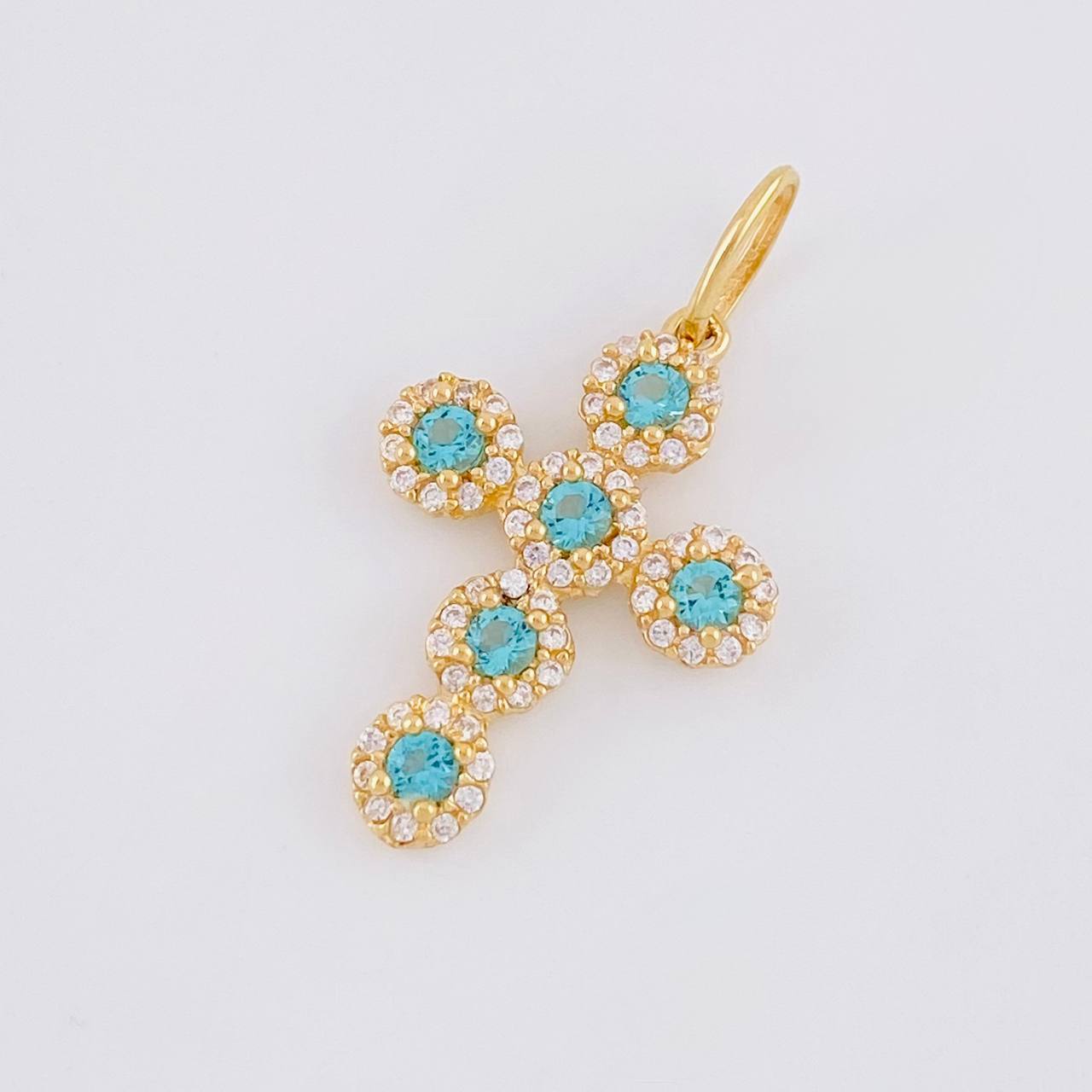 Dije Cruz Tupida 2.1g / 1 in Oro Amarillo 18K