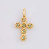 Dije Cruz Tupida 2.1g / 1 in Oro Amarillo 18K
