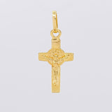 Dije Cruz Cristo San Benito 1.05g / 1 in Oro Amarillo 18K