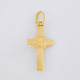 Dije Cruz Cristo San Benito 1g / 1 in Oro Amarillo 18K