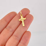 Dije Cruz Cristo San Benito 1g / 1 in Oro Amarillo 18K