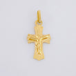 Dije Cruz Cristo Puntas Curvas 1.15g / 1 in Oro Amarillo 18K