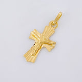 Dije Cruz Cristo Puntas Curvas 0.95g / 1 in Oro Amarillo 18K