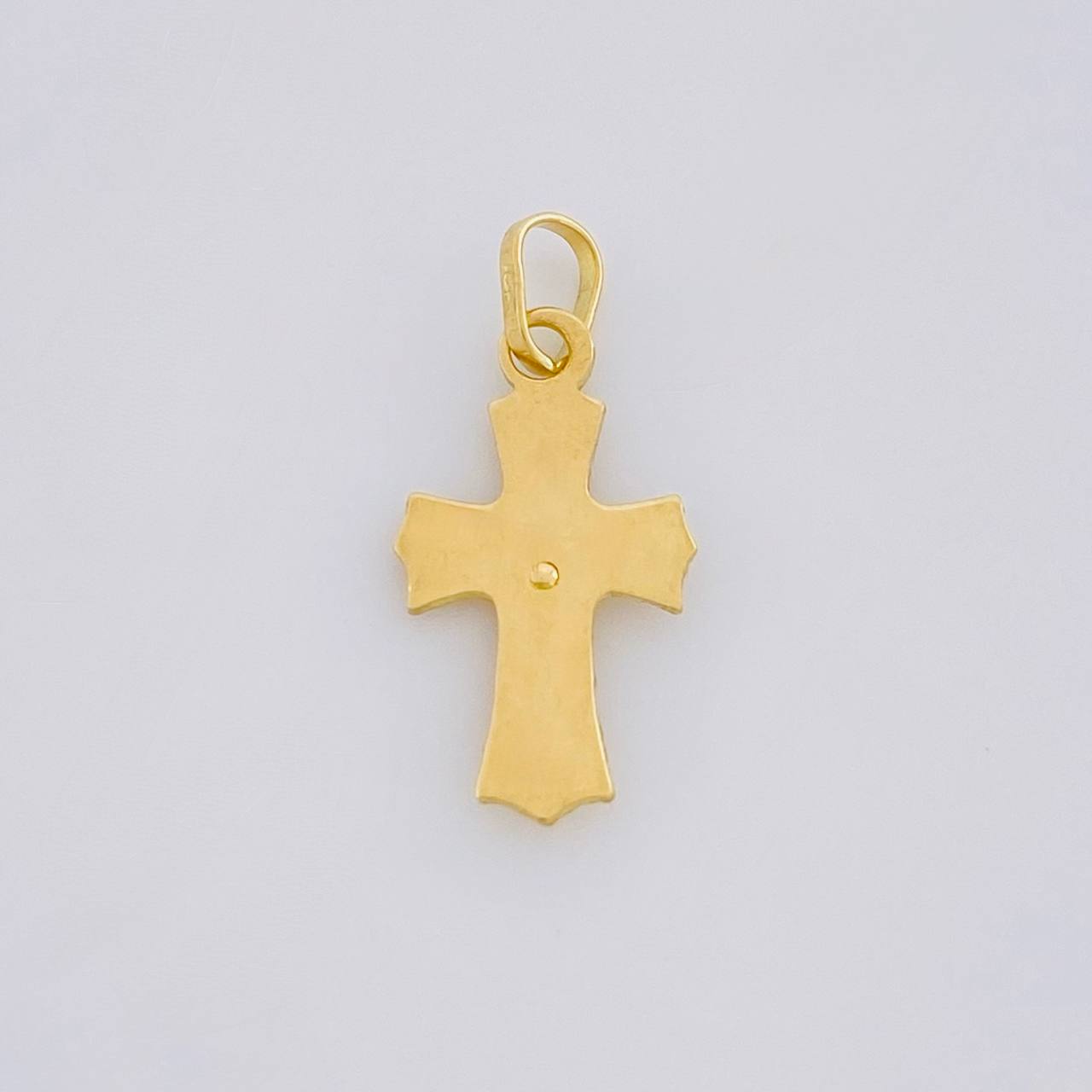 Dije Cruz Cristo Puntas Curvas 1.15g / 1 in Oro Amarillo 18K