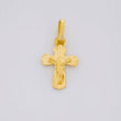 Dije Cruz Cristo Puntas Curvas 0.45g / 3/4 in Oro Amarillo 18K