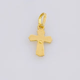 Dije Cruz Cristo Puntas Curvas 0.4g / 3/4 in Oro Amarillo 18K